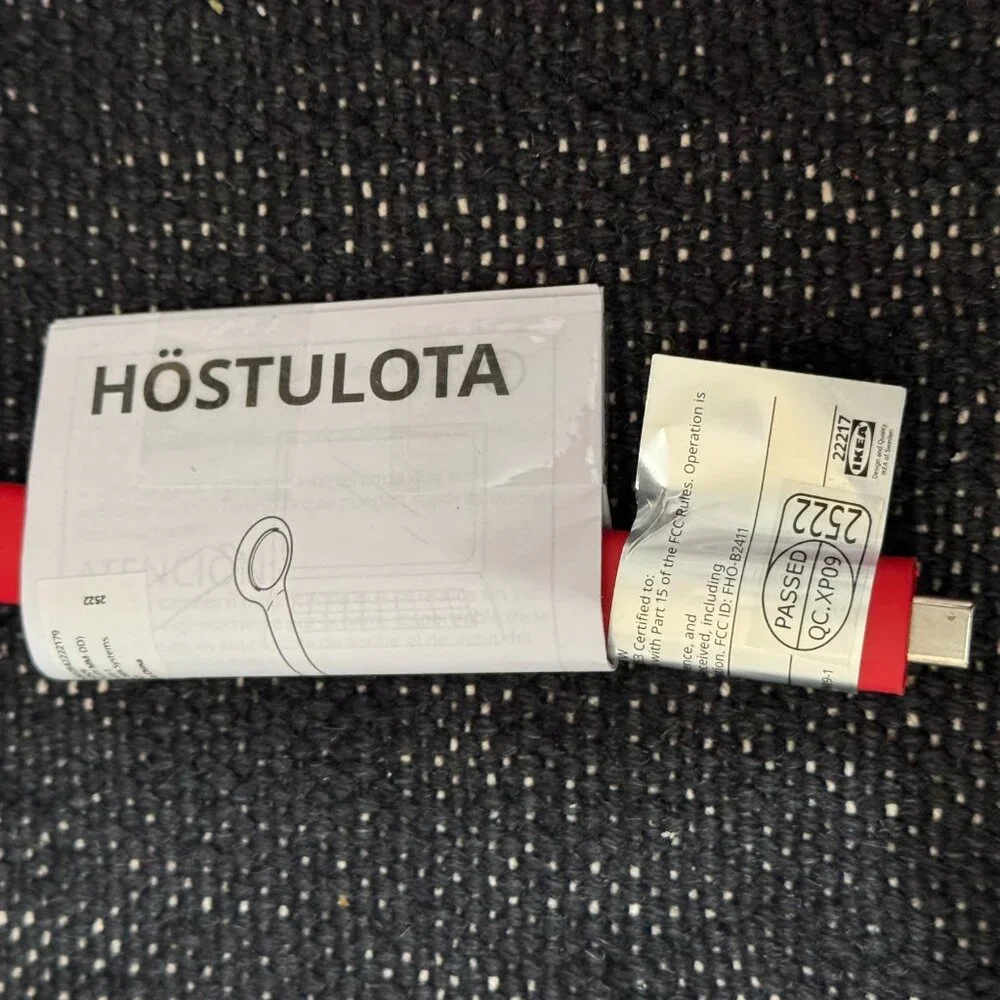 IKEA HÖSTULOTA LED USB-C Lamp, Red, 506.128.42